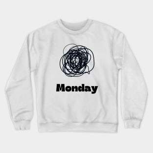 Moody Monday Black Crewneck Sweatshirt